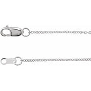 1mm Cable Chain White Gold