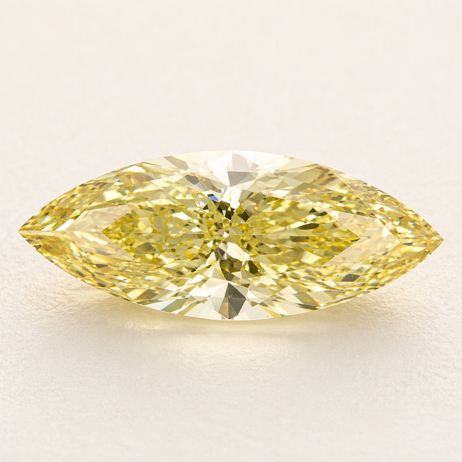 Yellow diamond on a light beige background